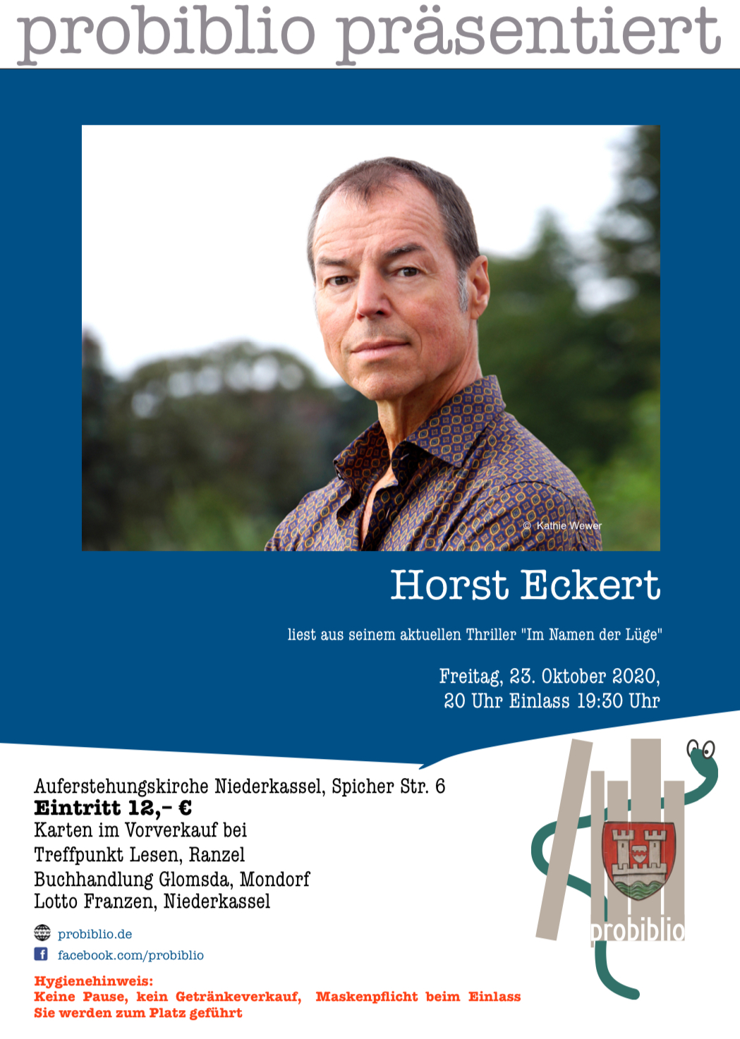 Plakat Lesung Horst Eckert